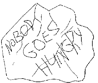 A rock that reads nobody goes hungry